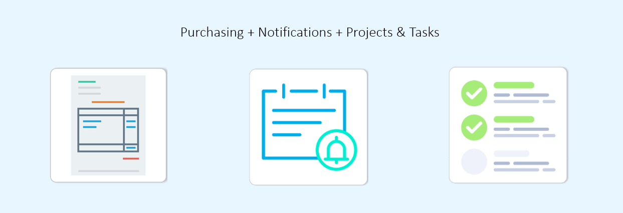 Product update: Introducing module Purchasing, Notifications and beta version of Projects & tasks