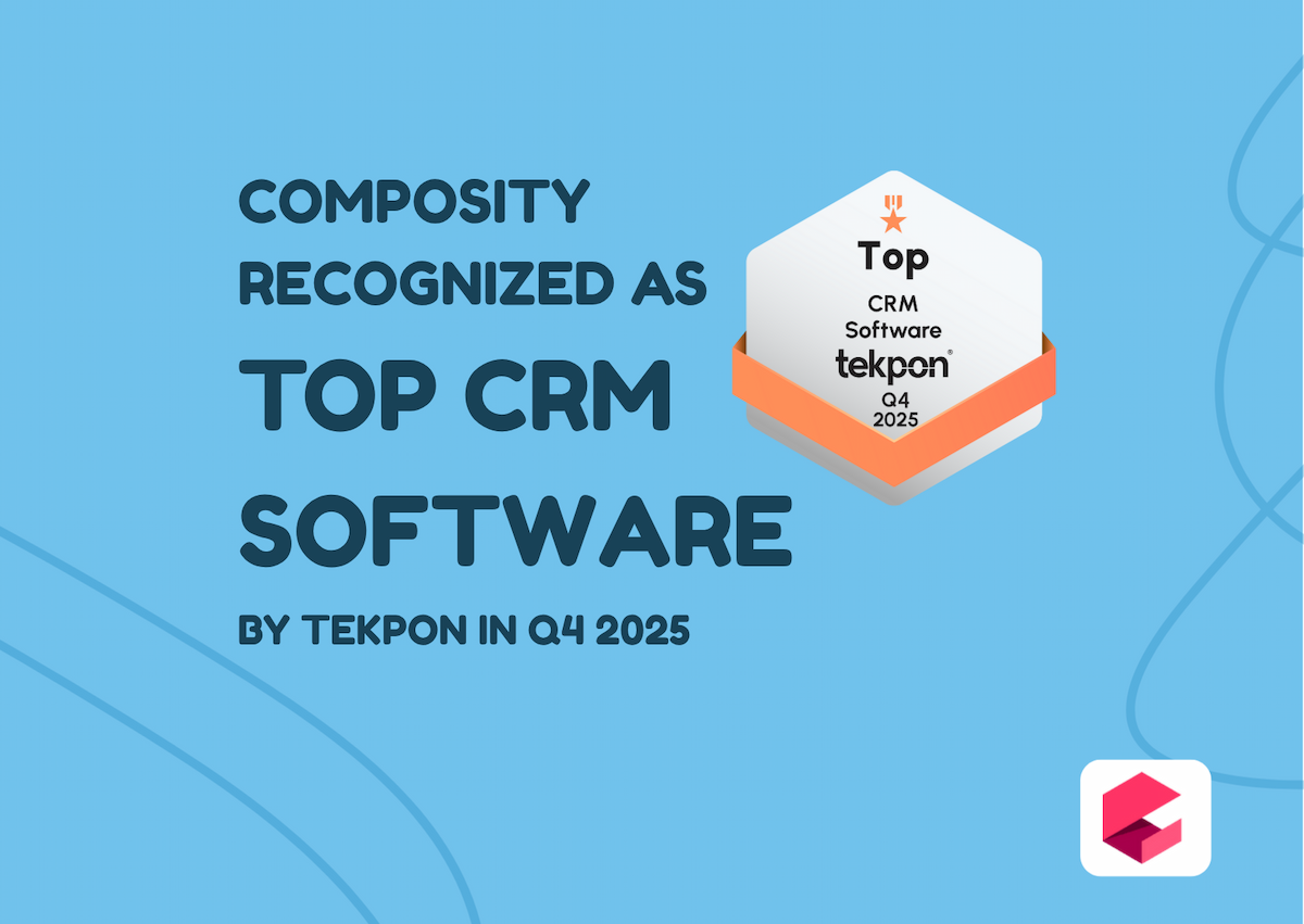 Composity е признат за най-добър CRM софтуер от Tekpon в края на 2025 г.
